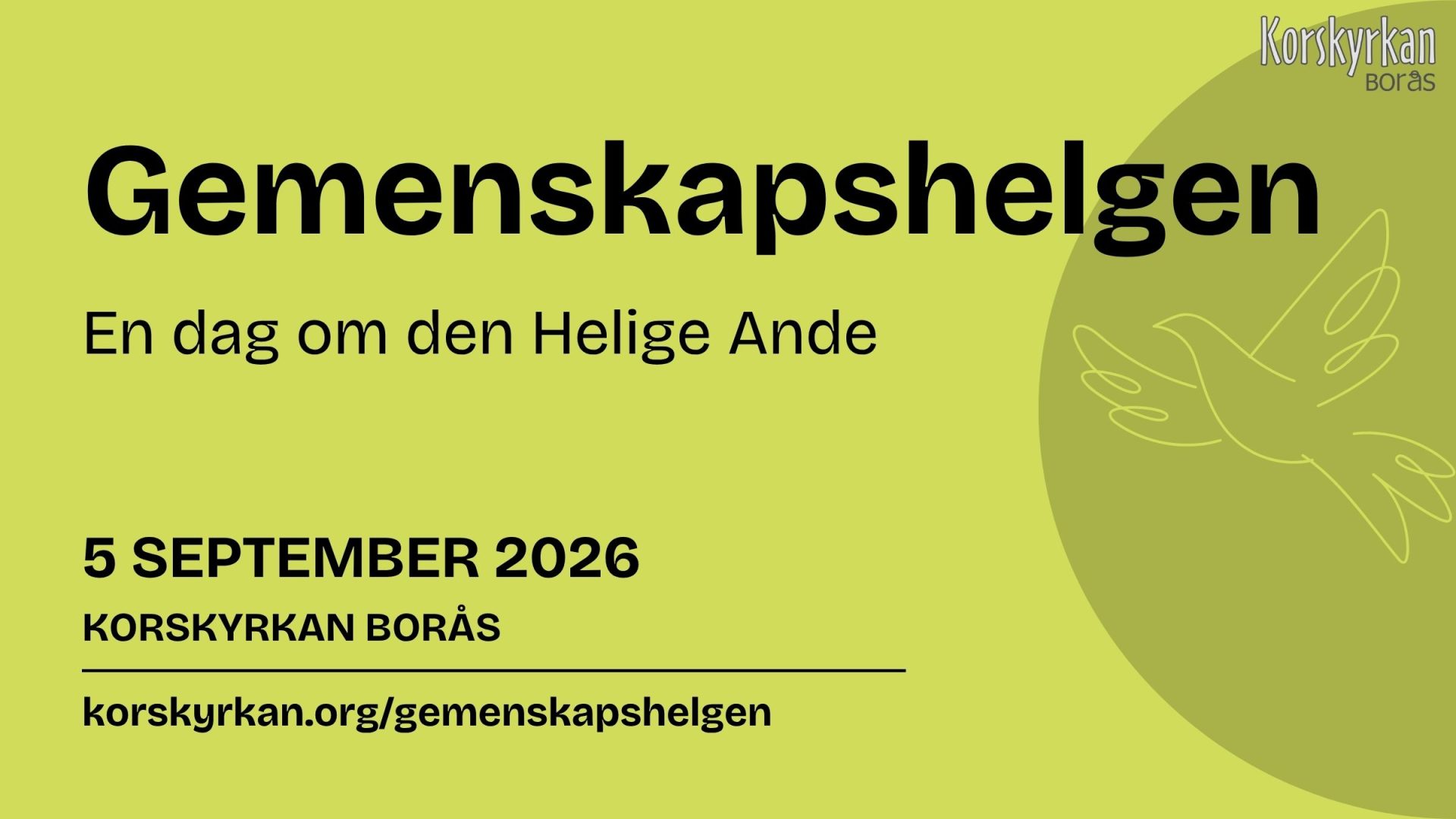 Gemenskapshelgen – en dag om den Helige Anden